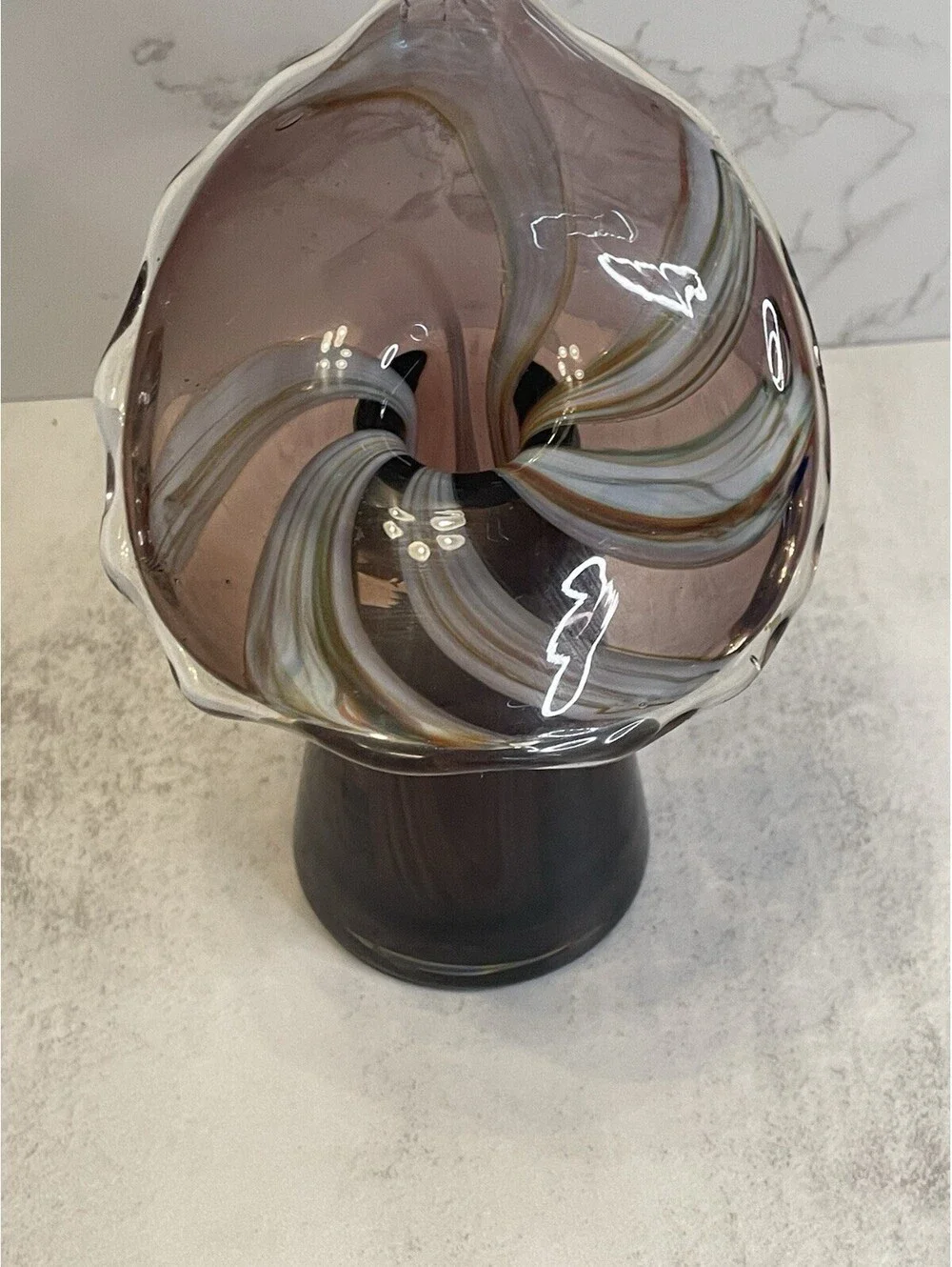 Vtg Jack In The Pulpit Style Vase Handmade Genuine Lead Crystal 6